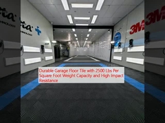 Ανθεκτικό πλακάκι πάτωμα γκαράζ με 2500 λίβρες ανά τετραγωνικό πόδι χωρητικότητα βάρους και υψηλή αντοχή στην πρόσκρουση