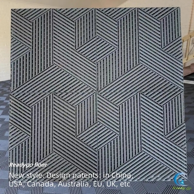 Γκρι πλακάκια γκαράζ βαρέος φόρτωμα 18 mm βιομηχανικά πλακάκια δαπέδου διασύνδεσης