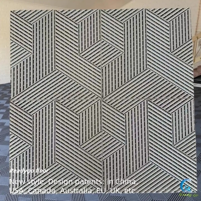 3D RIB Pattern Interlocking Γκαράζ Κεραμίδια δαπέδου Αδιάβροχα Εύκολο στο καθαρισμό