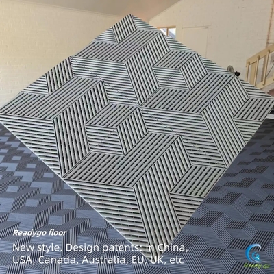 25000Lbs πλαστικό διακόπτη γκαράζ πλακάκια 3D κυβικά 400x400mm