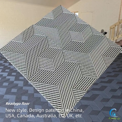 Γκρι βαρύ φορτίο γκαράζ πάτωμα 400x400mm Βιομηχανικά τετράγωνα δαπέδου διασύνδεσης